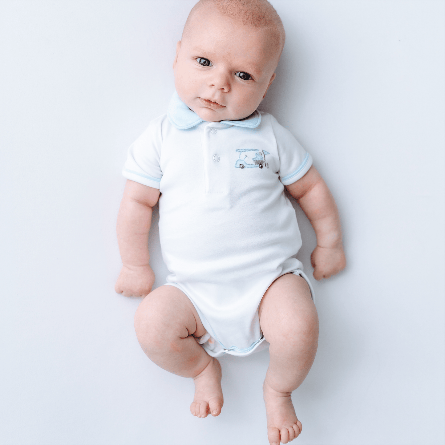 Little Golfer Collared Bodysuit - Light Blue - Magnolia BabyBodysuit
