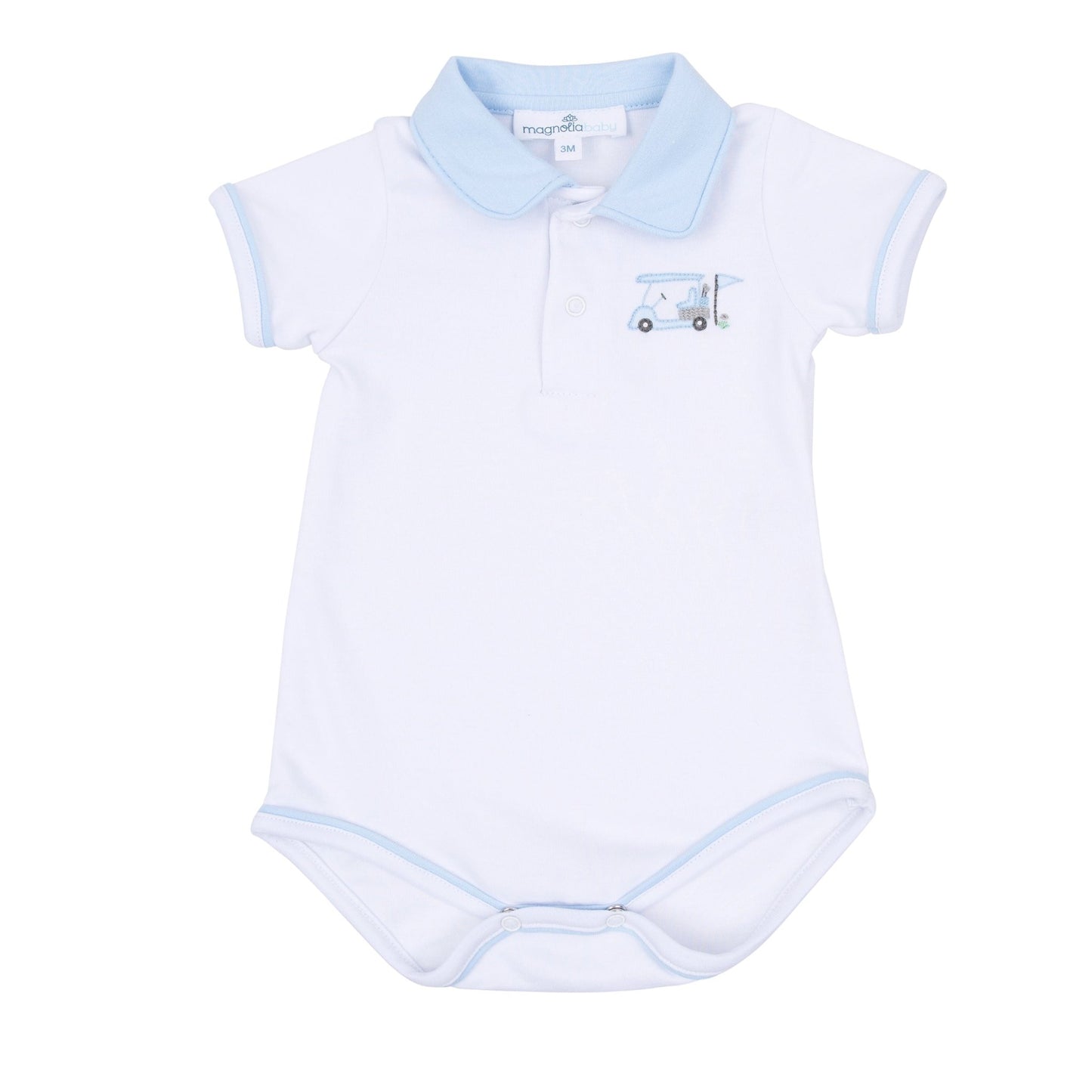 Little Golfer Collared Bodysuit - Light Blue - Magnolia BabyBodysuit