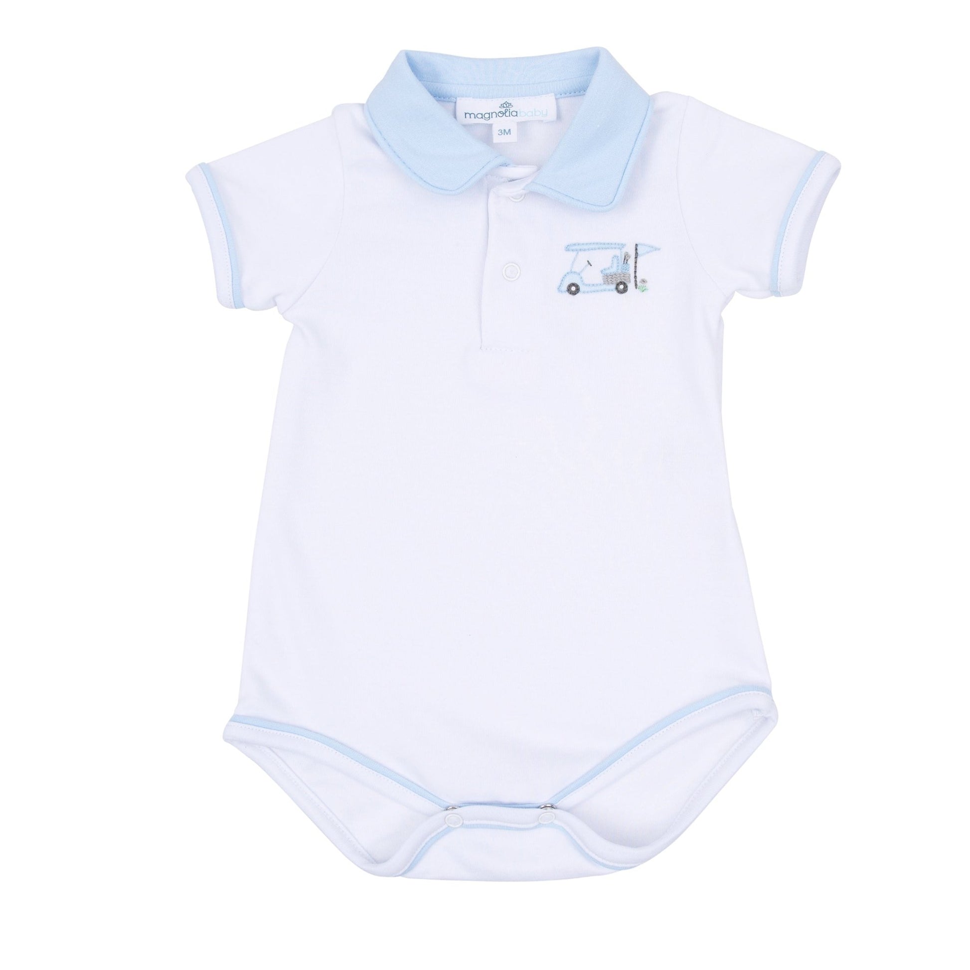 Little Golfer Collared Bodysuit - Light Blue - Magnolia BabyBodysuit