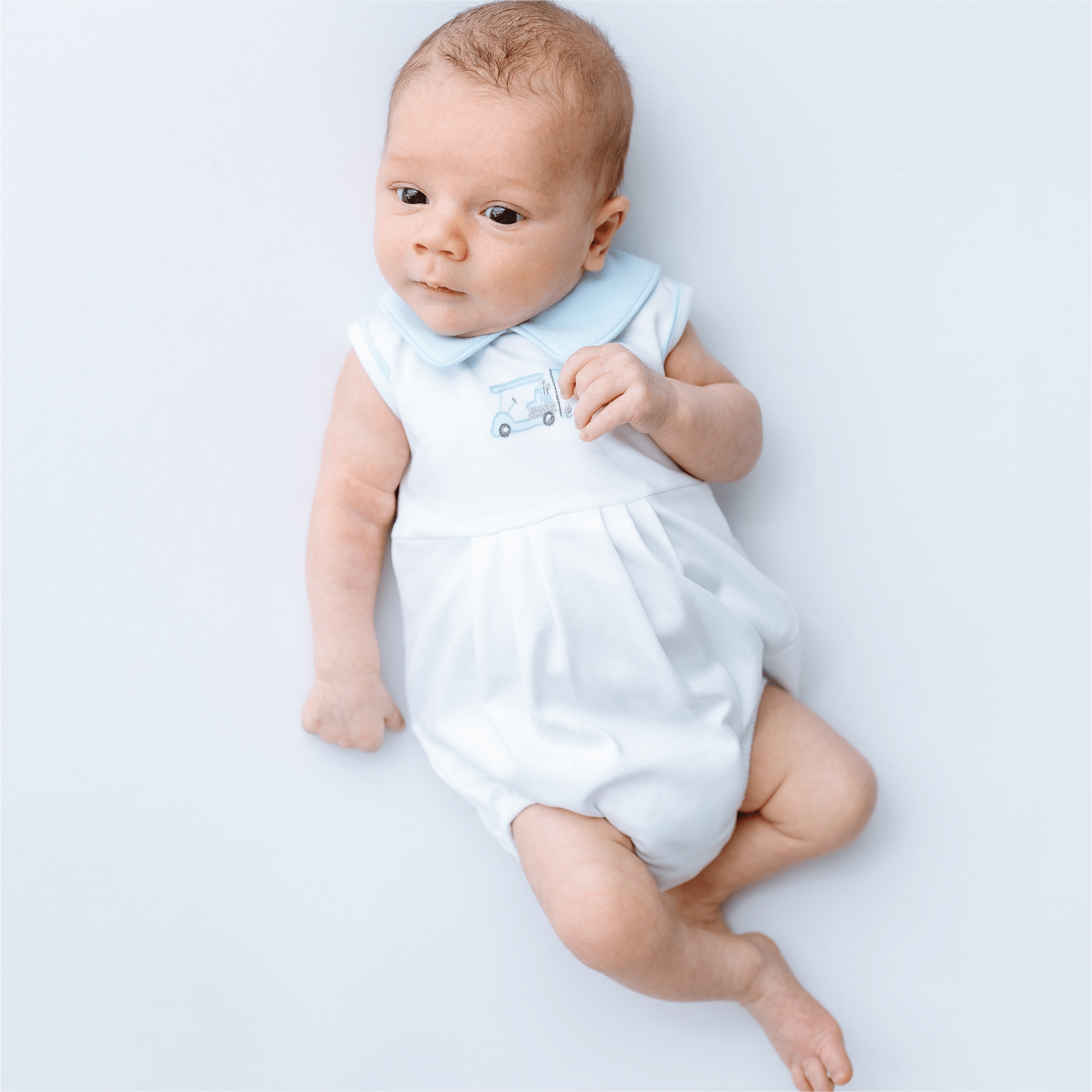 Little Golfer Collared Bubble - Light Blue - Magnolia BabyBubble