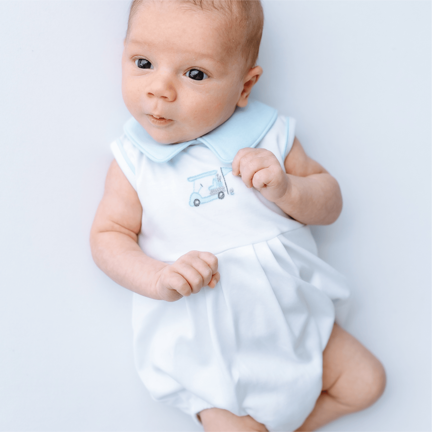 Little Golfer Collared Bubble - Light Blue - Magnolia BabyBubble