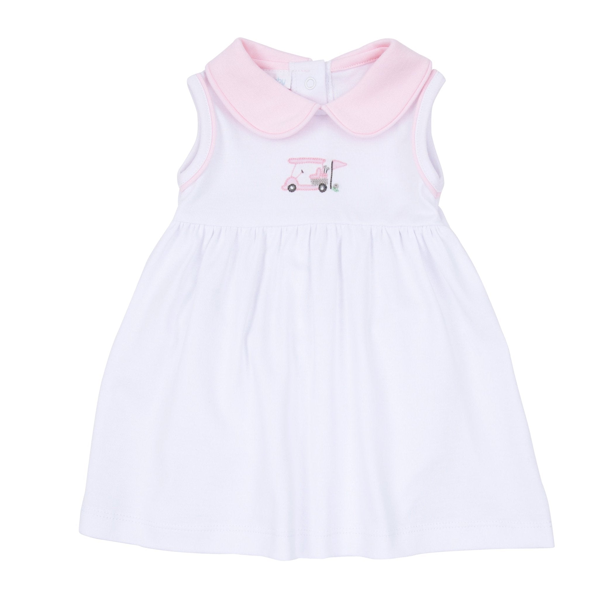 light pink peter pan collar dress Girls Pink Hand-Smocked Dress with Hand-Stitched Peter Pan Collar Bonne Nuit