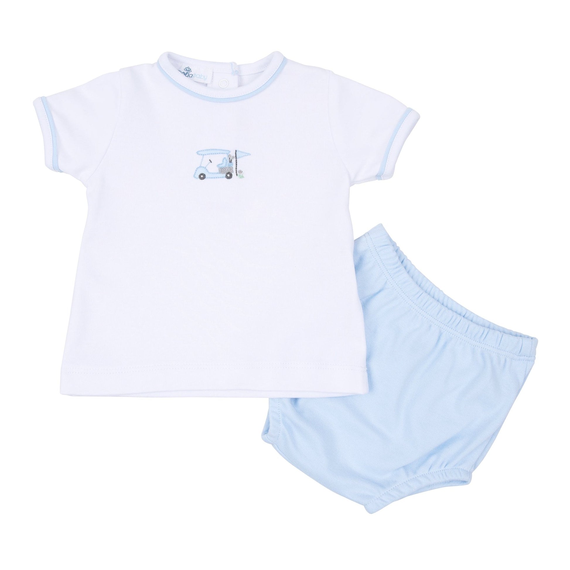 Little Golfer Diaper Cover Set - Light Blue - Magnolia BabyDiaper Cover