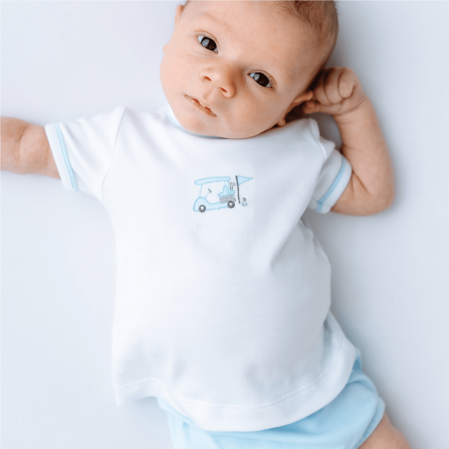 Little Golfer Diaper Cover Set - Light Blue - Magnolia BabyDiaper Cover