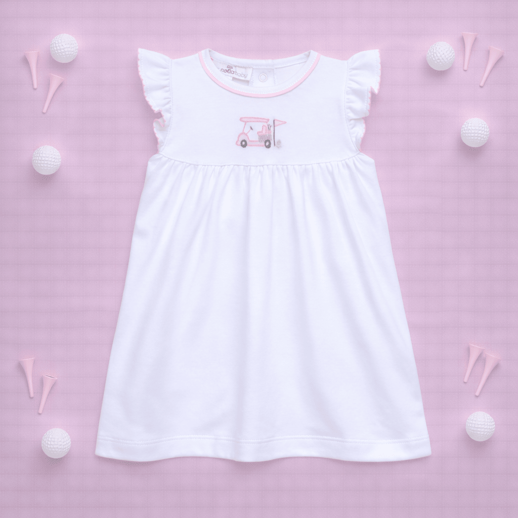 Little Golfer Dress - Pink - Magnolia BabyDress
