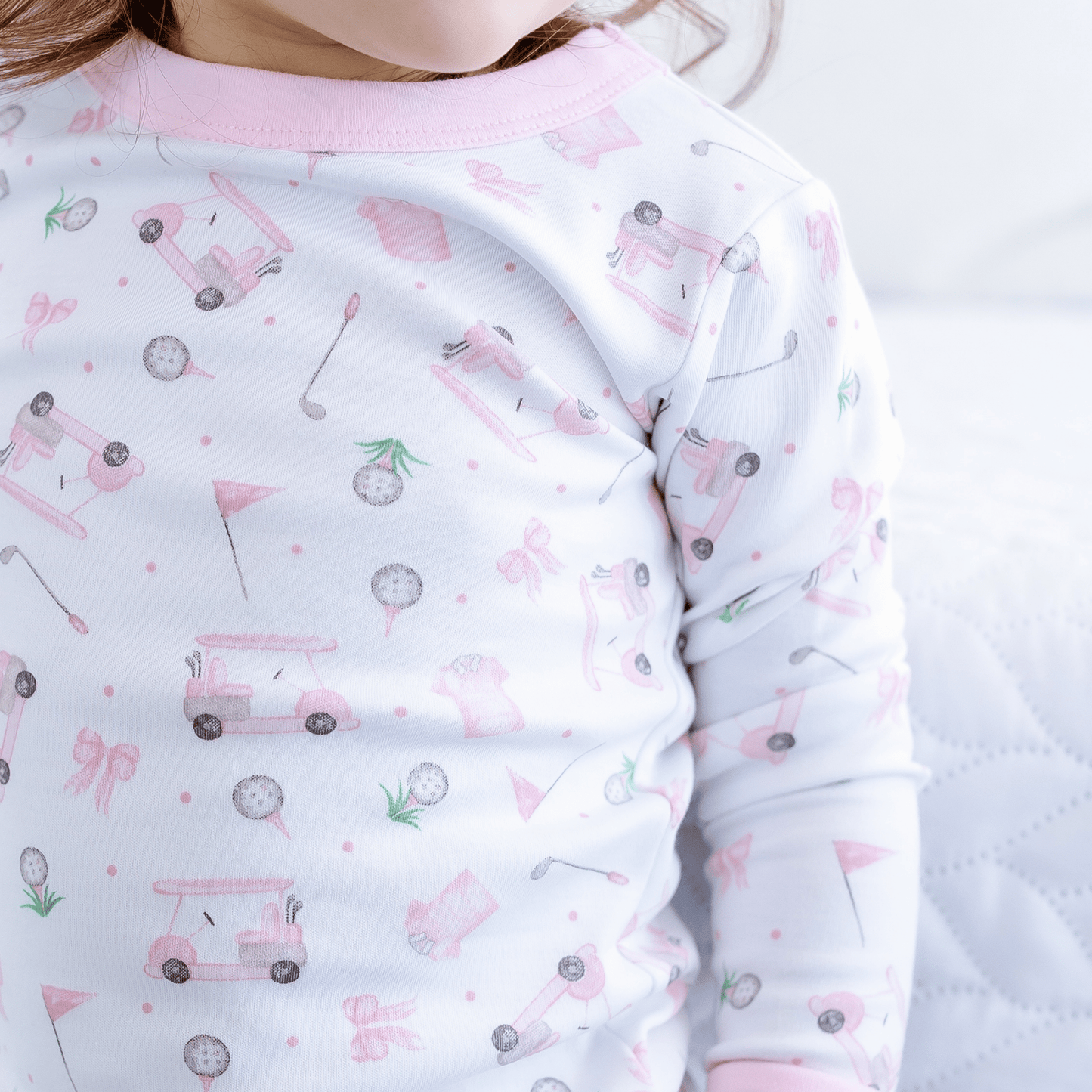 Little Golfer Long Pajamas - Pink - Magnolia BabyLong Pajamas