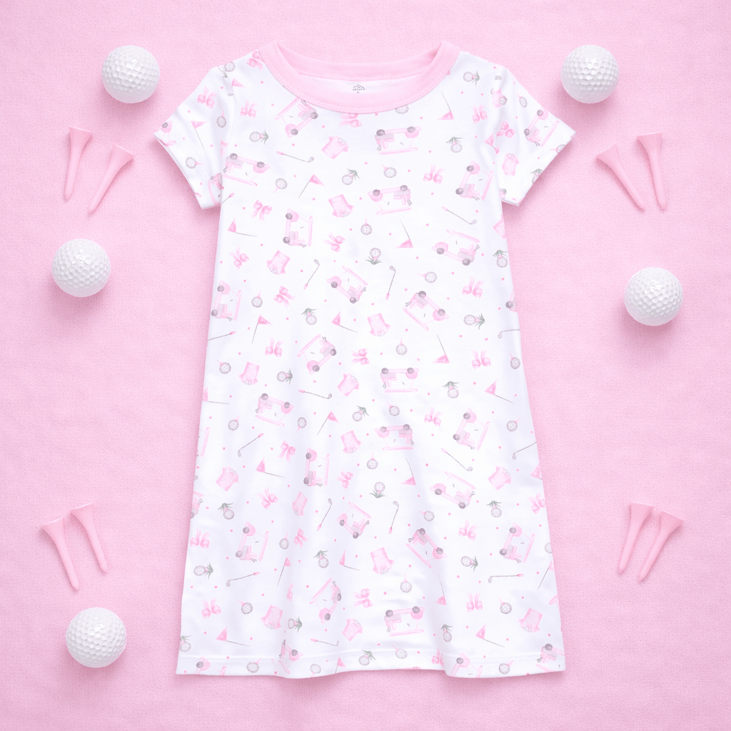 Little Golfer Nightdress - Pink - Magnolia BabyNightdress