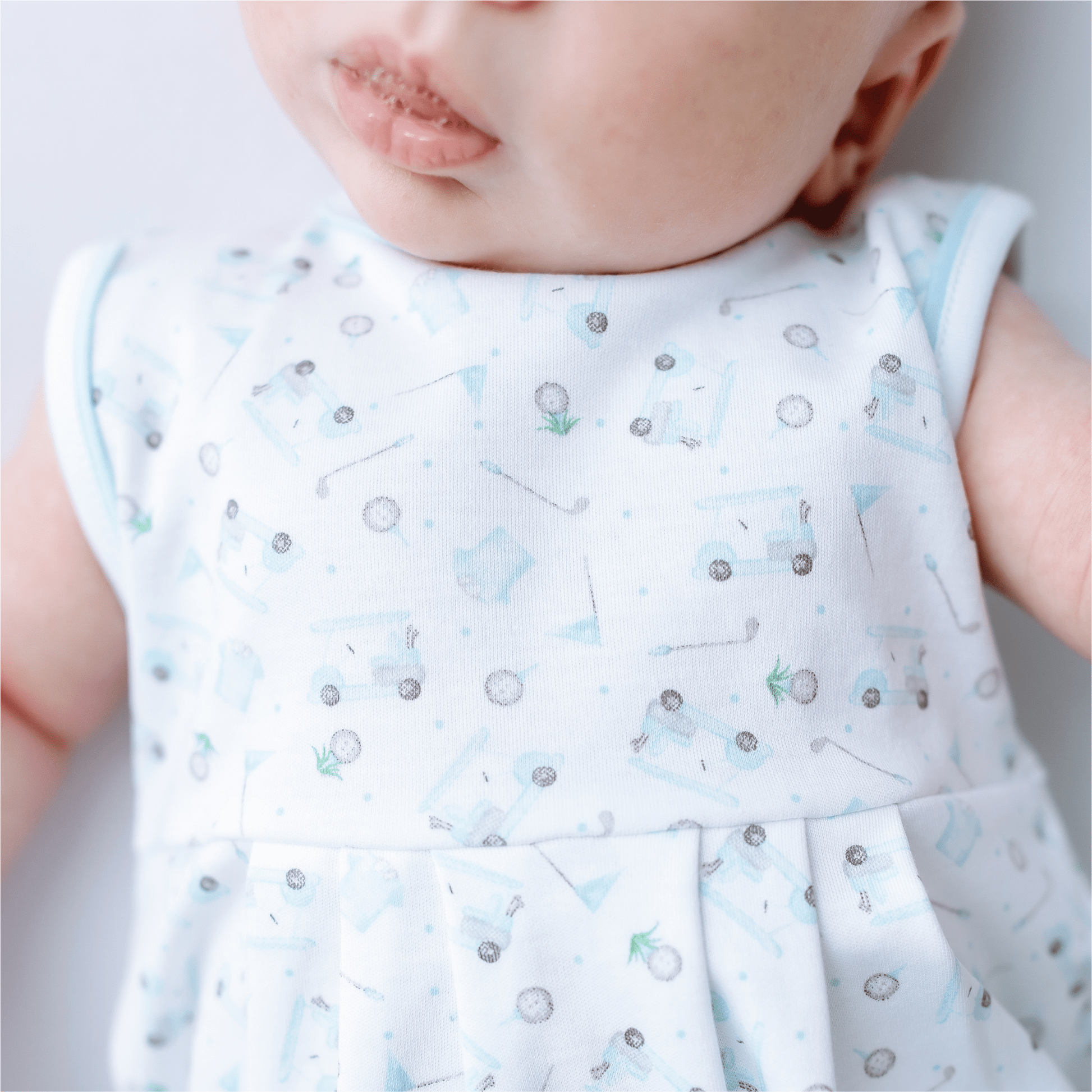 Little Golfer Print Bubble - Light Blue - Magnolia BabyBubble