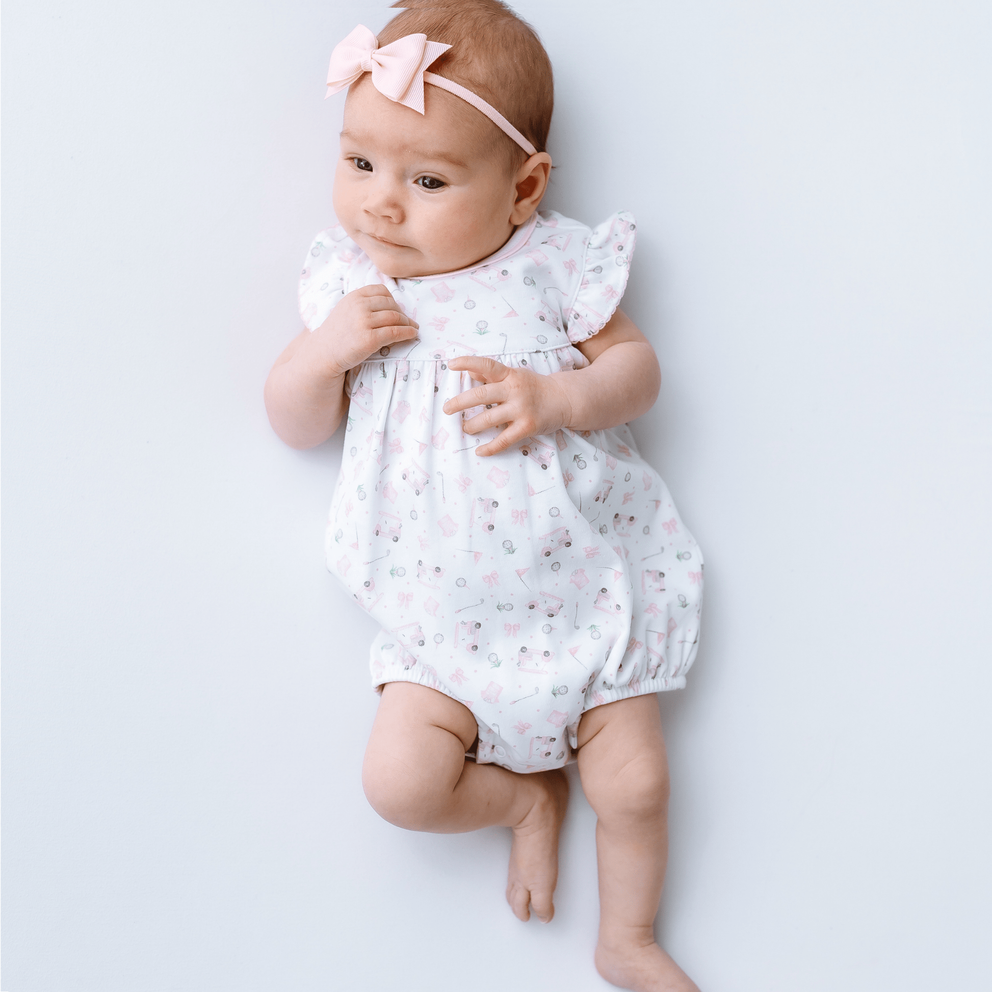 Little Golfer Print Bubble - Pink - Magnolia BabyBubble