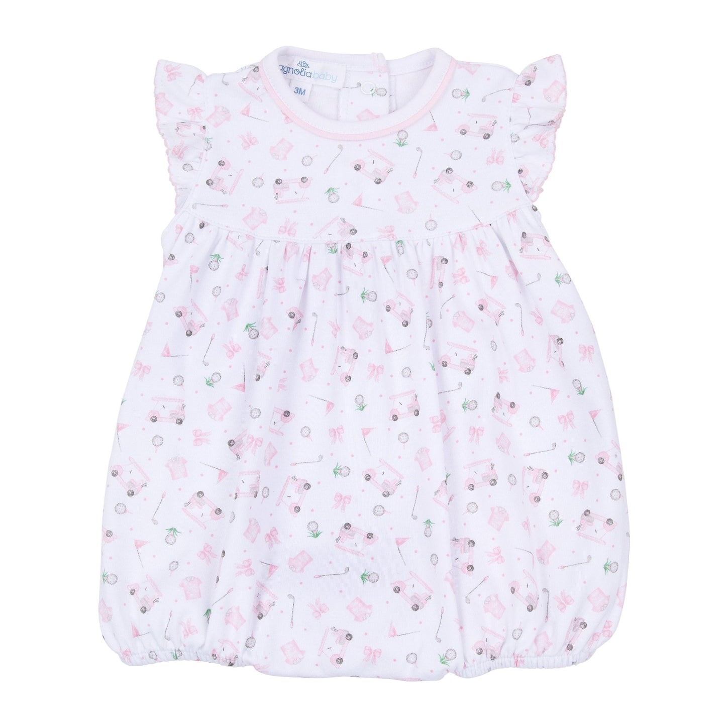 Little Golfer Print Bubble - Pink - Magnolia BabyBubble