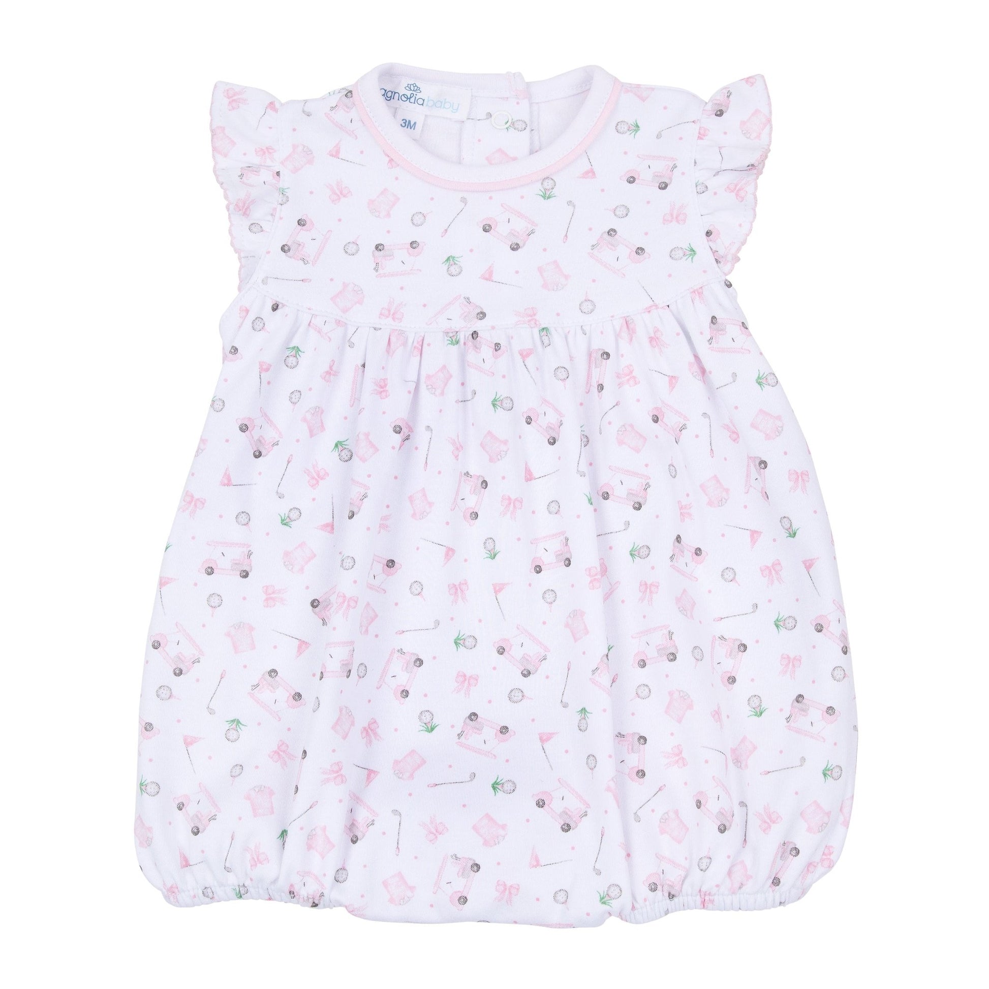 Little Golfer Print Bubble - Pink - Magnolia BabyBubble