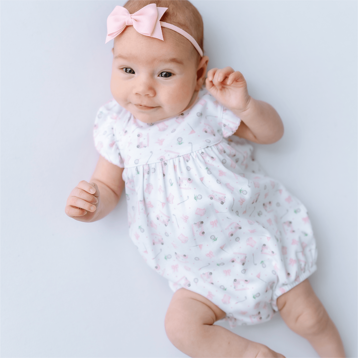 Little Golfer Print Bubble - Pink - Magnolia BabyBubble
