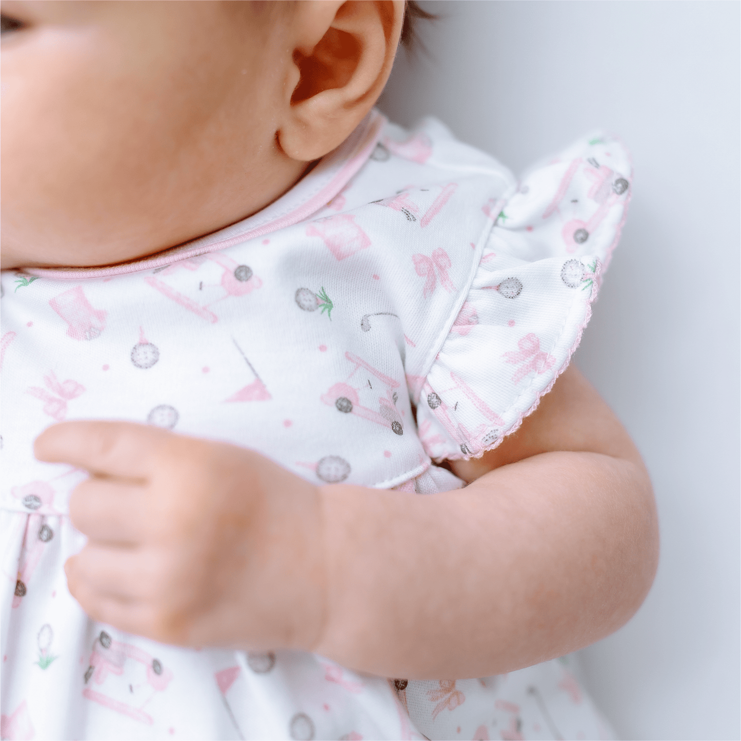 Little Golfer Print Bubble - Pink - Magnolia BabyBubble