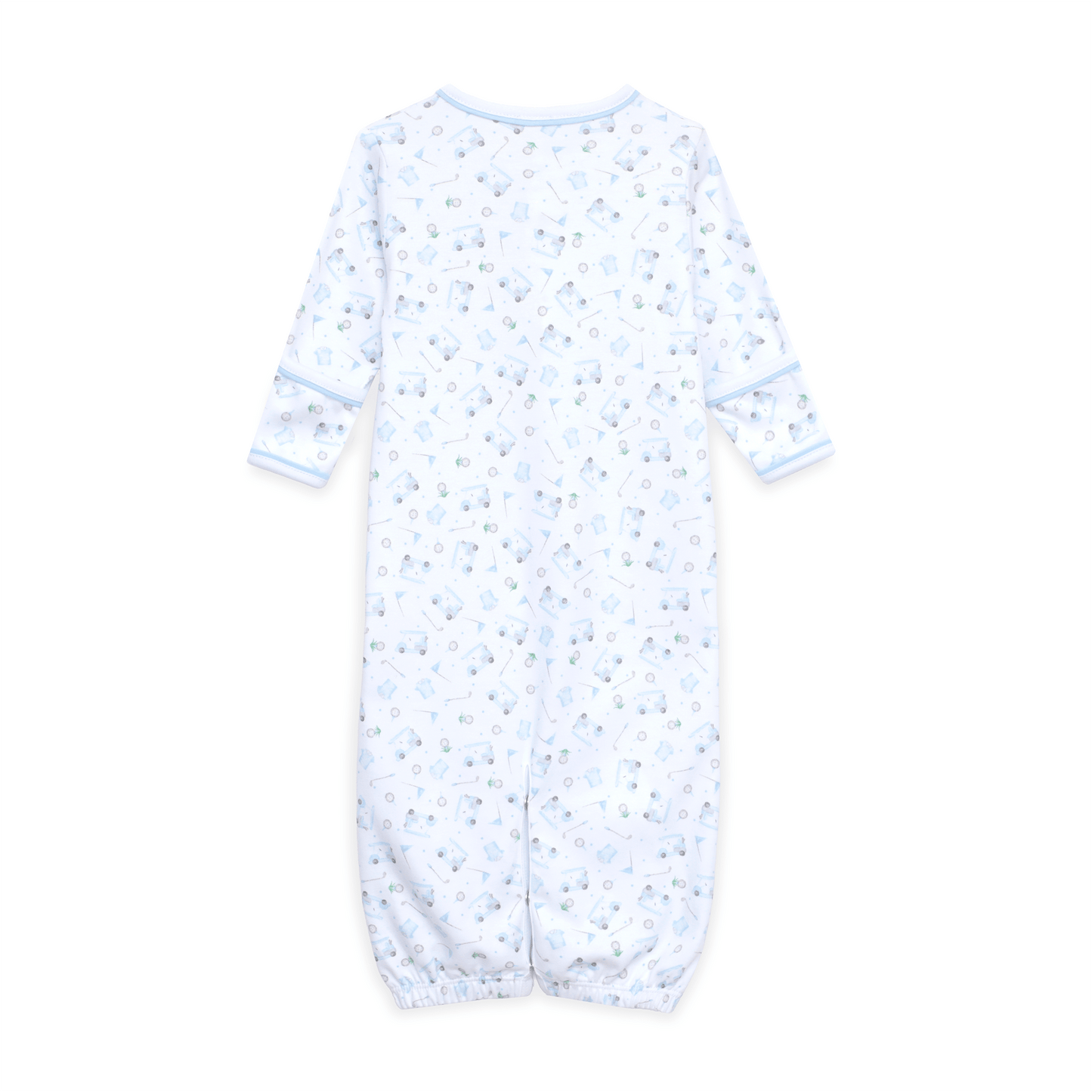 Little Golfer Print Converter - Light Blue - Magnolia BabyConverter Gown