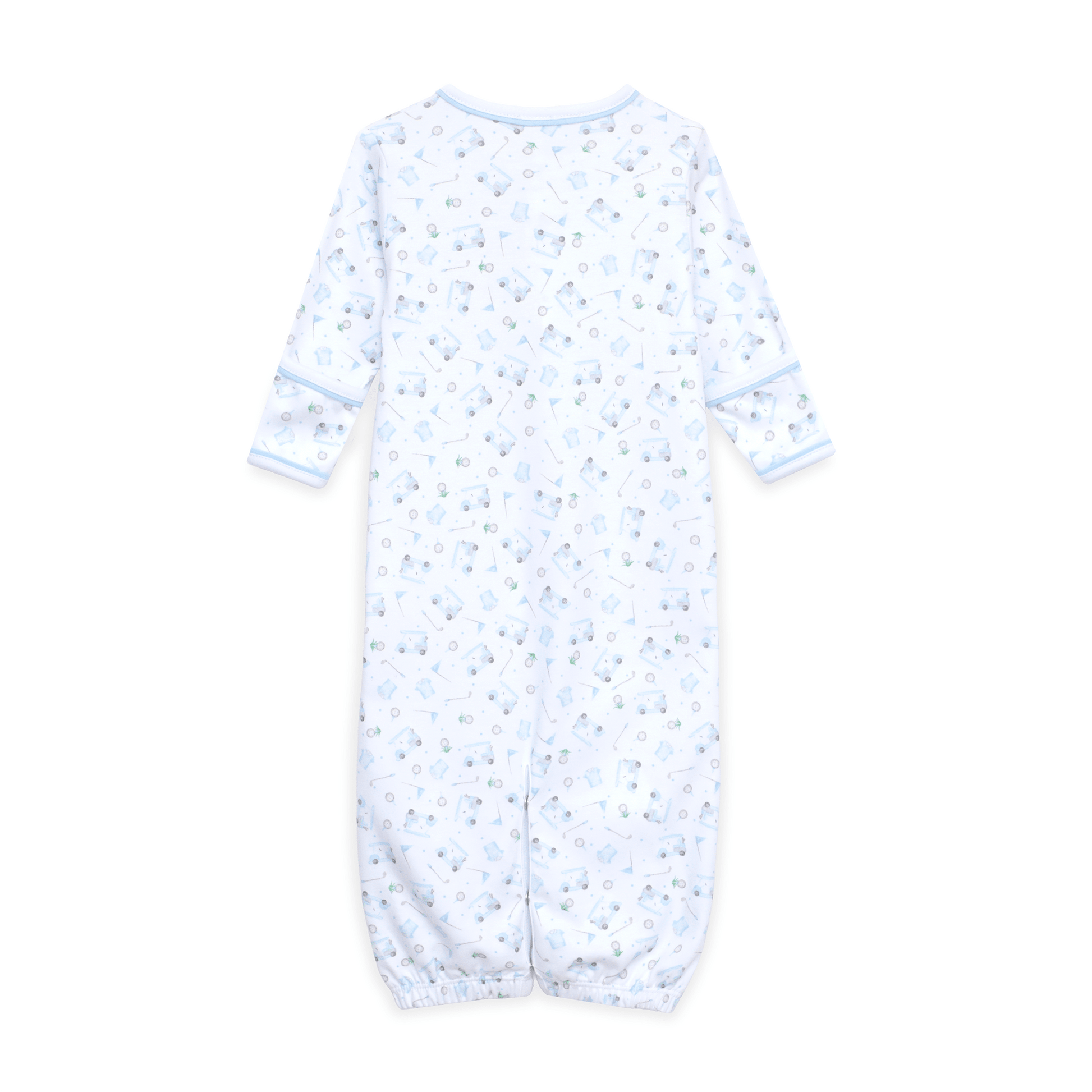 Little Golfer Print Converter - Light Blue - Magnolia BabyConverter Gown