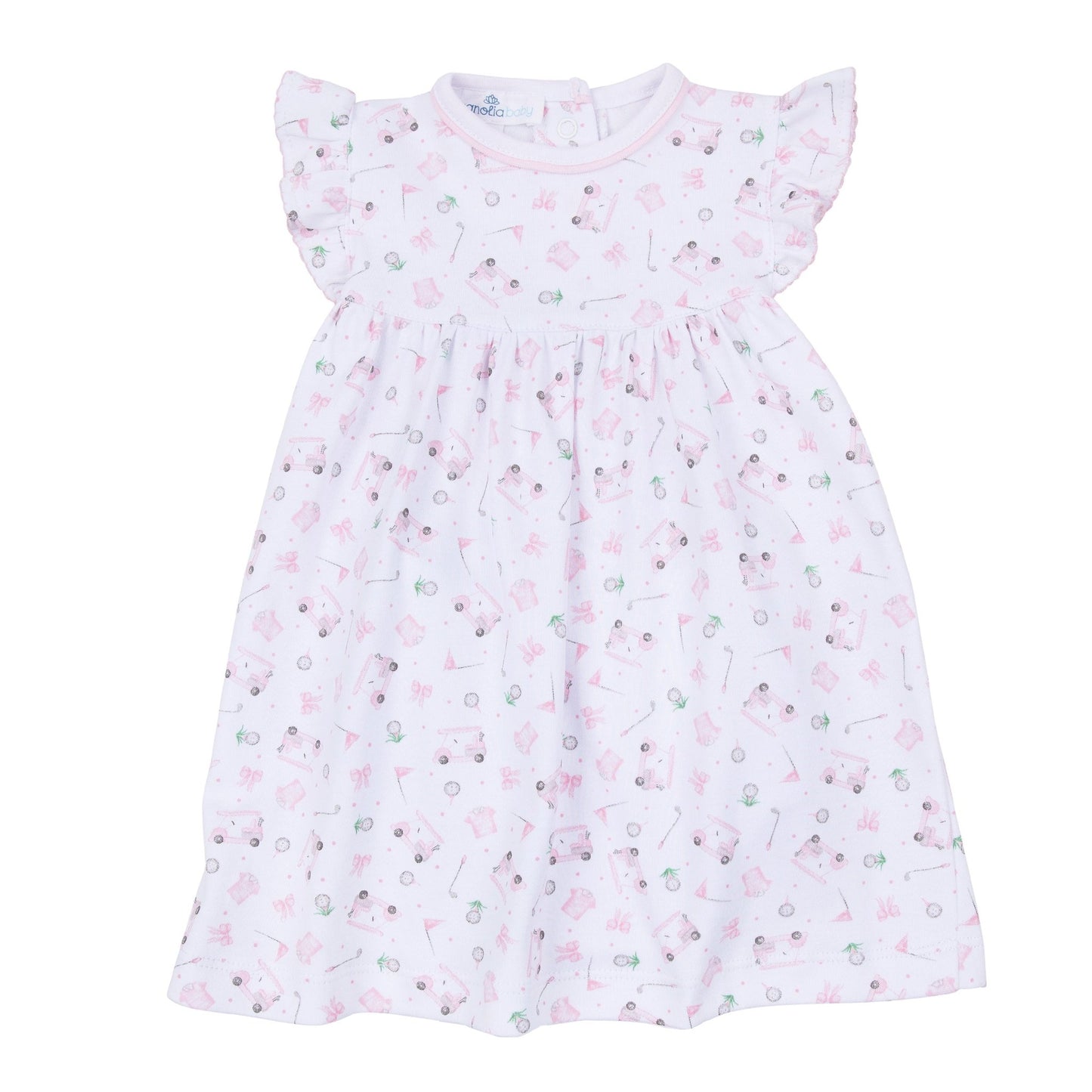 Little Golfer Print Dress - Pink - Magnolia BabyDress