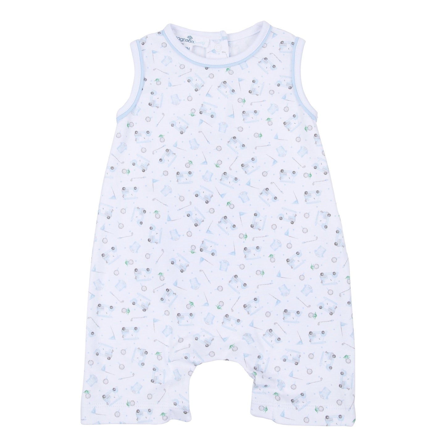 Little Golfer Print Short Playsuit - Light Blue - Magnolia BabyShort Playsuit
