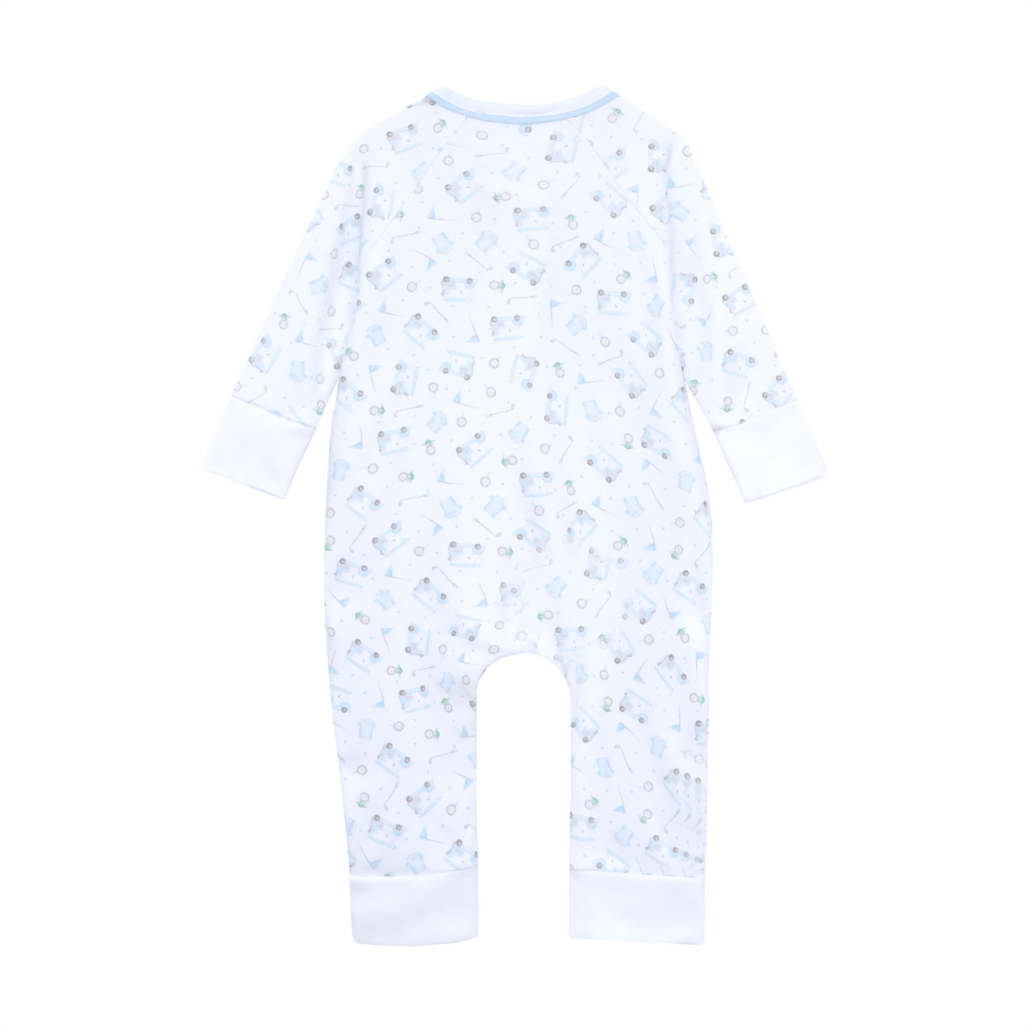 Little Golfer Print Zip Playsuit - Light Blue - Magnolia BabyPlaysuit