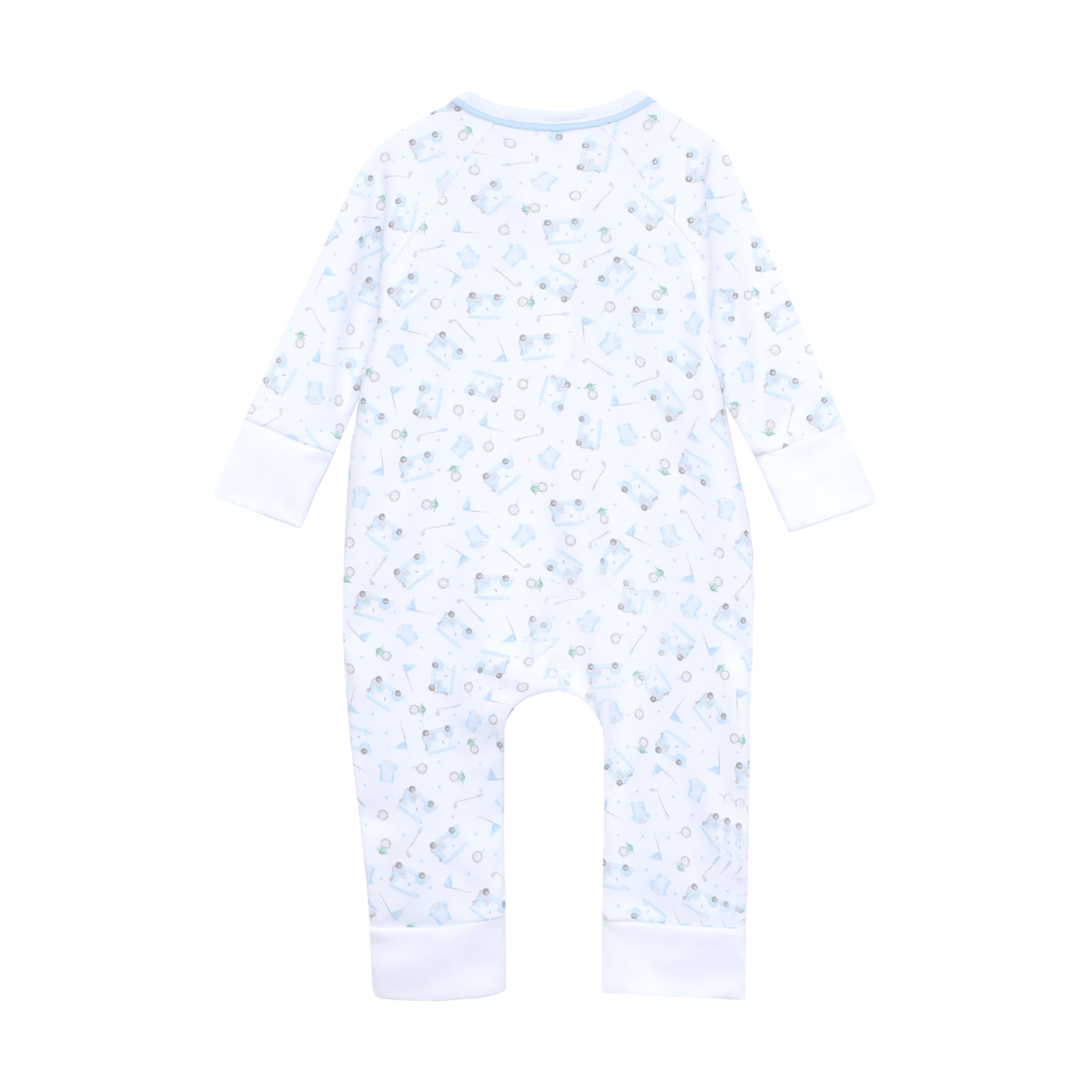 Little Golfer Print Zip Playsuit - Light Blue - Magnolia BabyPlaysuit