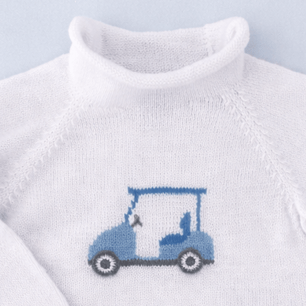 Little Golfer Rollneck Sweater - Light Blue - Magnolia BabyPullover