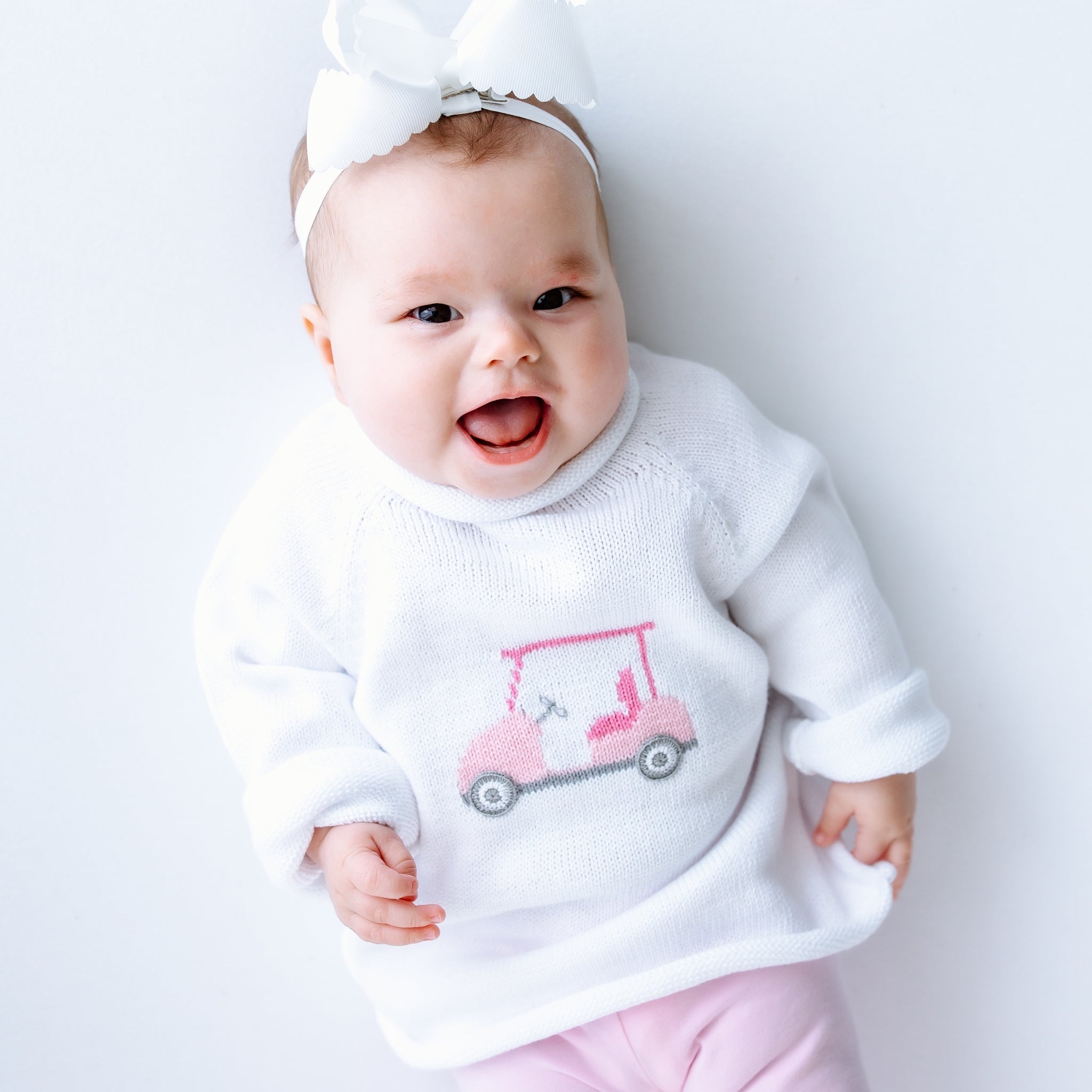 Little Golfer Rollneck Sweater - Pink - Magnolia BabyPullover