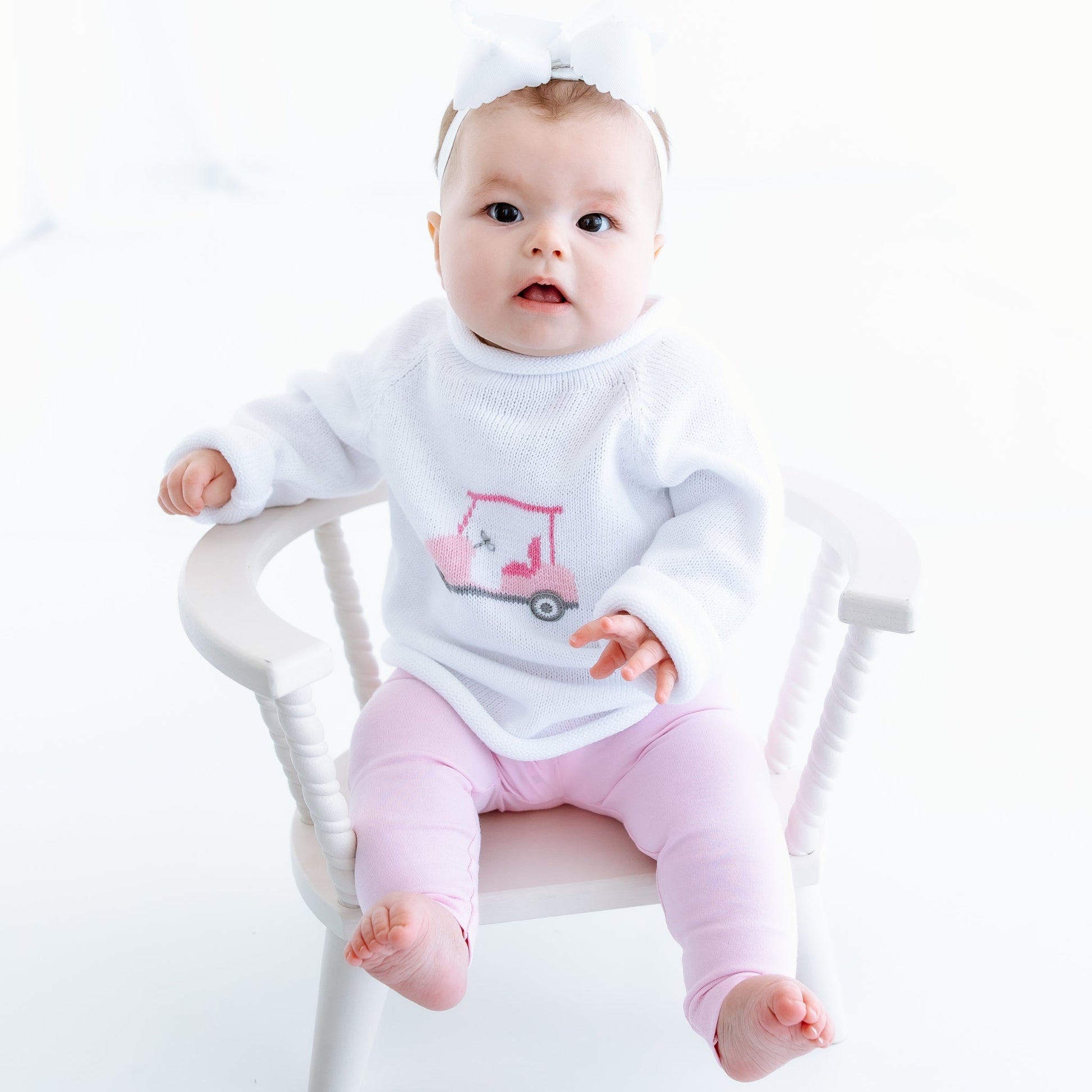 Little Golfer Rollneck Sweater - Pink - Magnolia BabyPullover
