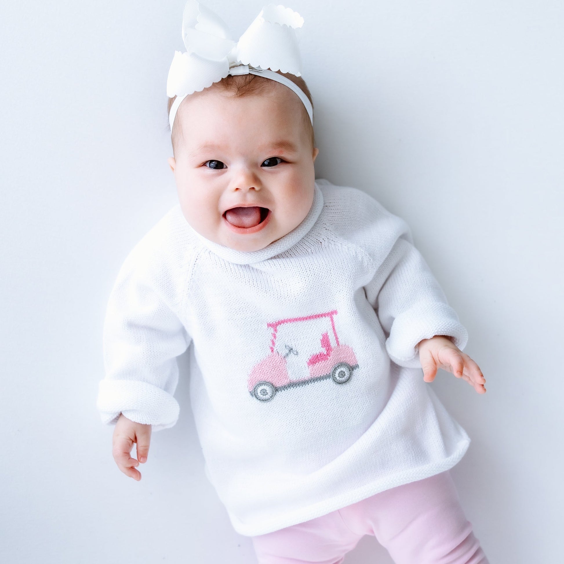 Little Golfer Rollneck Sweater - Pink - Magnolia BabyPullover