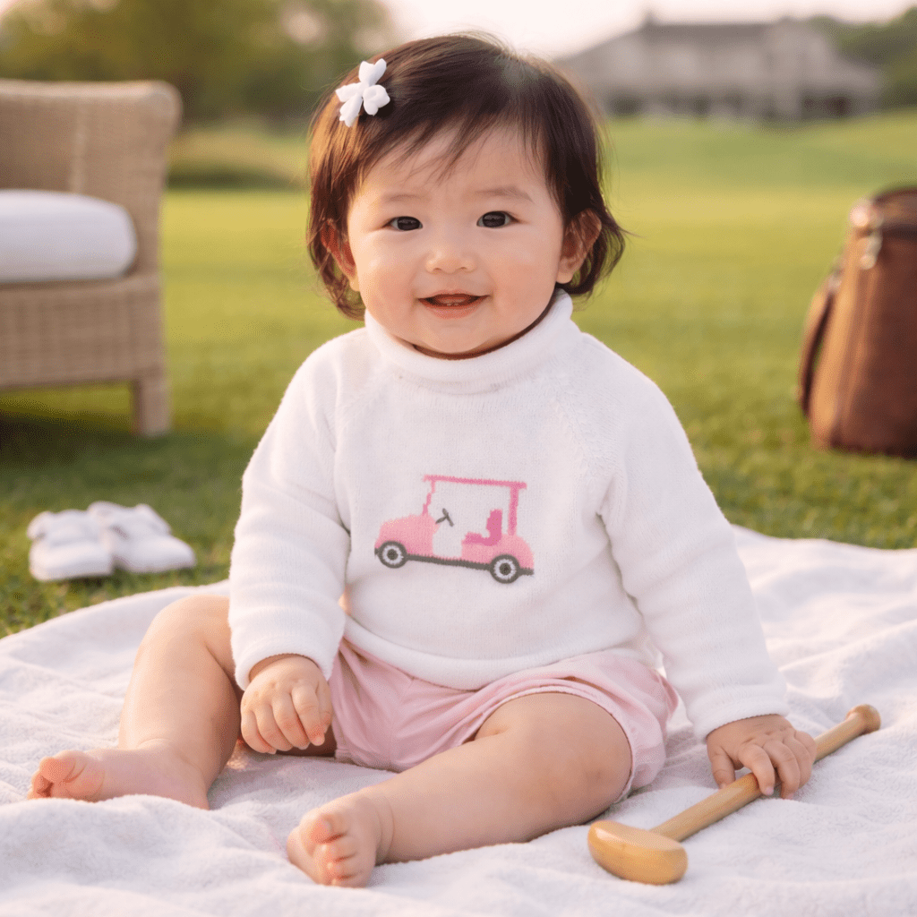 Little Golfer Rollneck Sweater - Pink - Magnolia BabyPullover
