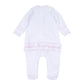 Little Golfer Ruffle Footie - Pink - Magnolia BabyFootie