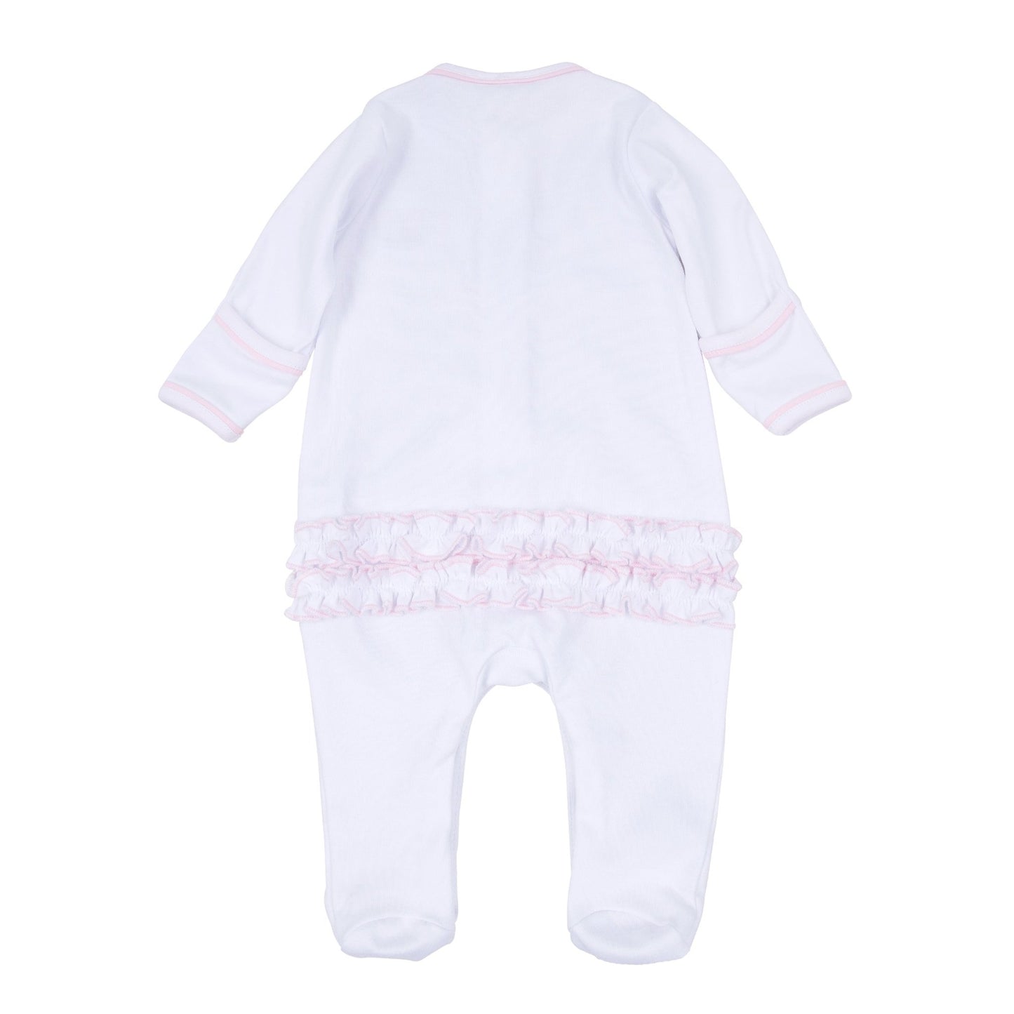 Little Golfer Ruffle Footie - Pink - Magnolia BabyFootie