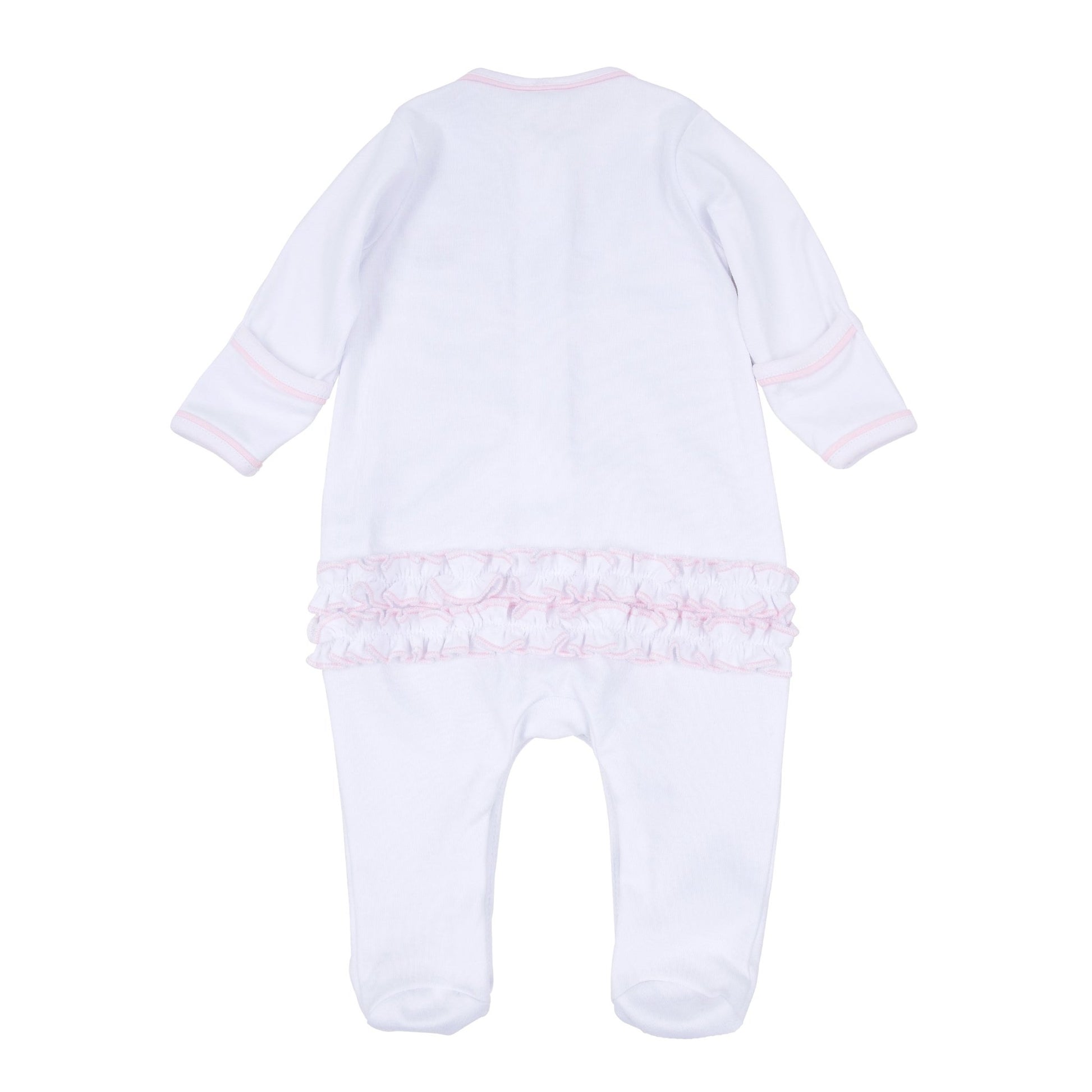 Little Golfer Ruffle Footie - Pink - Magnolia BabyFootie