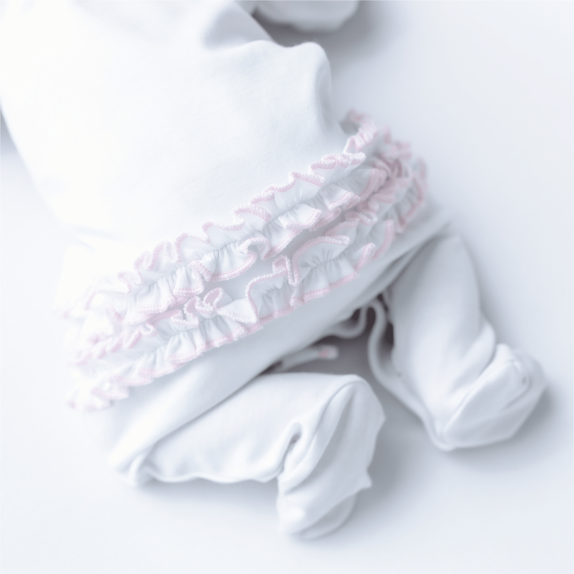 Little Golfer Ruffle Footie - Pink - Magnolia BabyFootie
