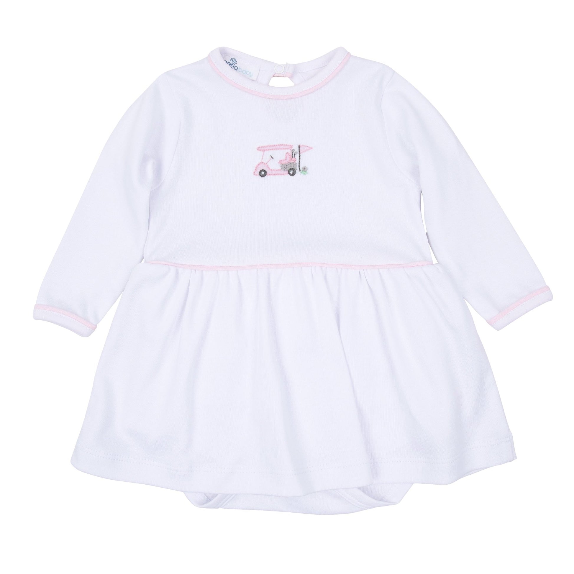 Little Golfer Ruffle Skirted Bodysuit - Pink - Magnolia BabyBodysuit