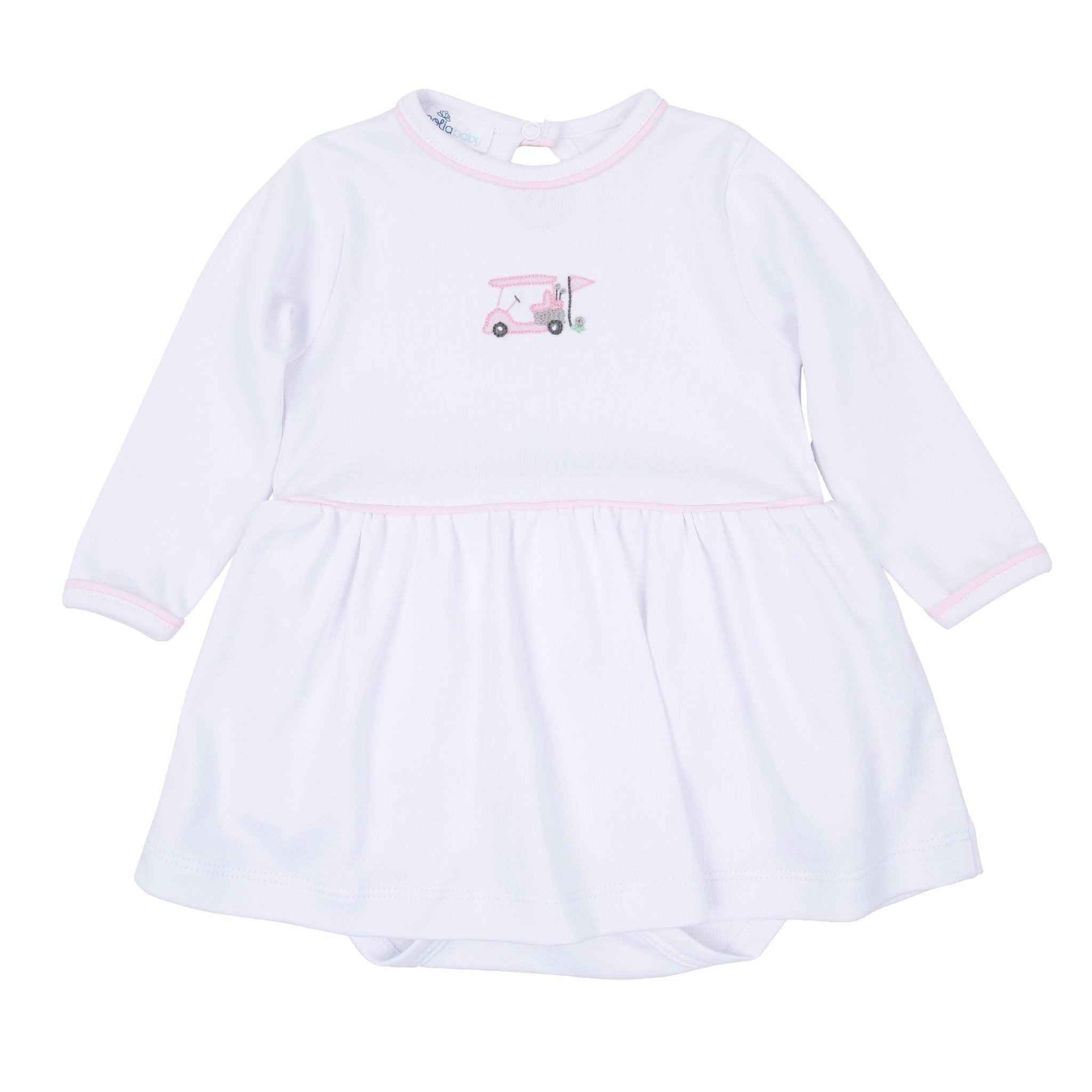 Little Golfer Ruffle Skirted Bodysuit - Pink - Magnolia BabyBodysuit