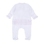 Little Golfer Ruffle Zip Footie - Pink - Magnolia BabyFootie