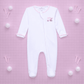 Little Golfer Ruffle Zip Footie - Pink - Magnolia BabyFootie