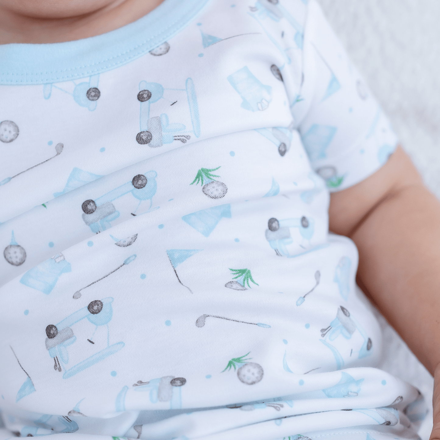 Little Golfer Short Pajamas - Light Blue - Magnolia BabyShort Pajamas