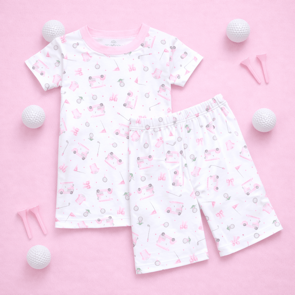Little Golfer Short Pajamas - Pink - Magnolia BabyShort Pajamas