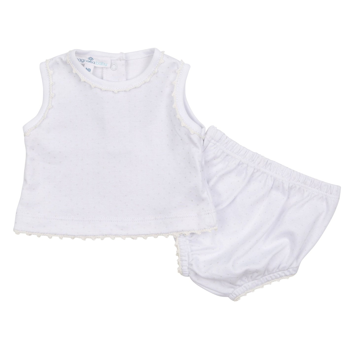 Little Love Diaper Cover Set - White - Magnolia BabyDiaper Cover