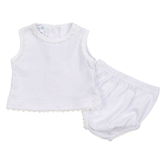 Little Love Diaper Cover Set - White - Magnolia BabyDiaper Cover