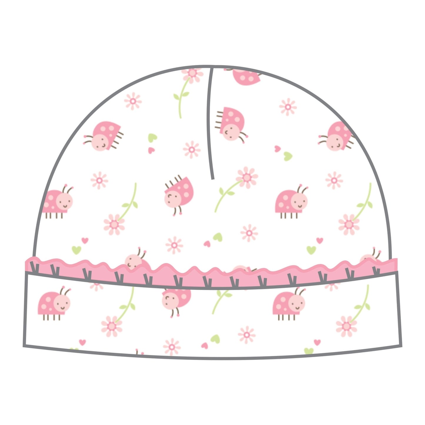 Little Lovebug Printed Ruffle Hat - Magnolia BabyHat