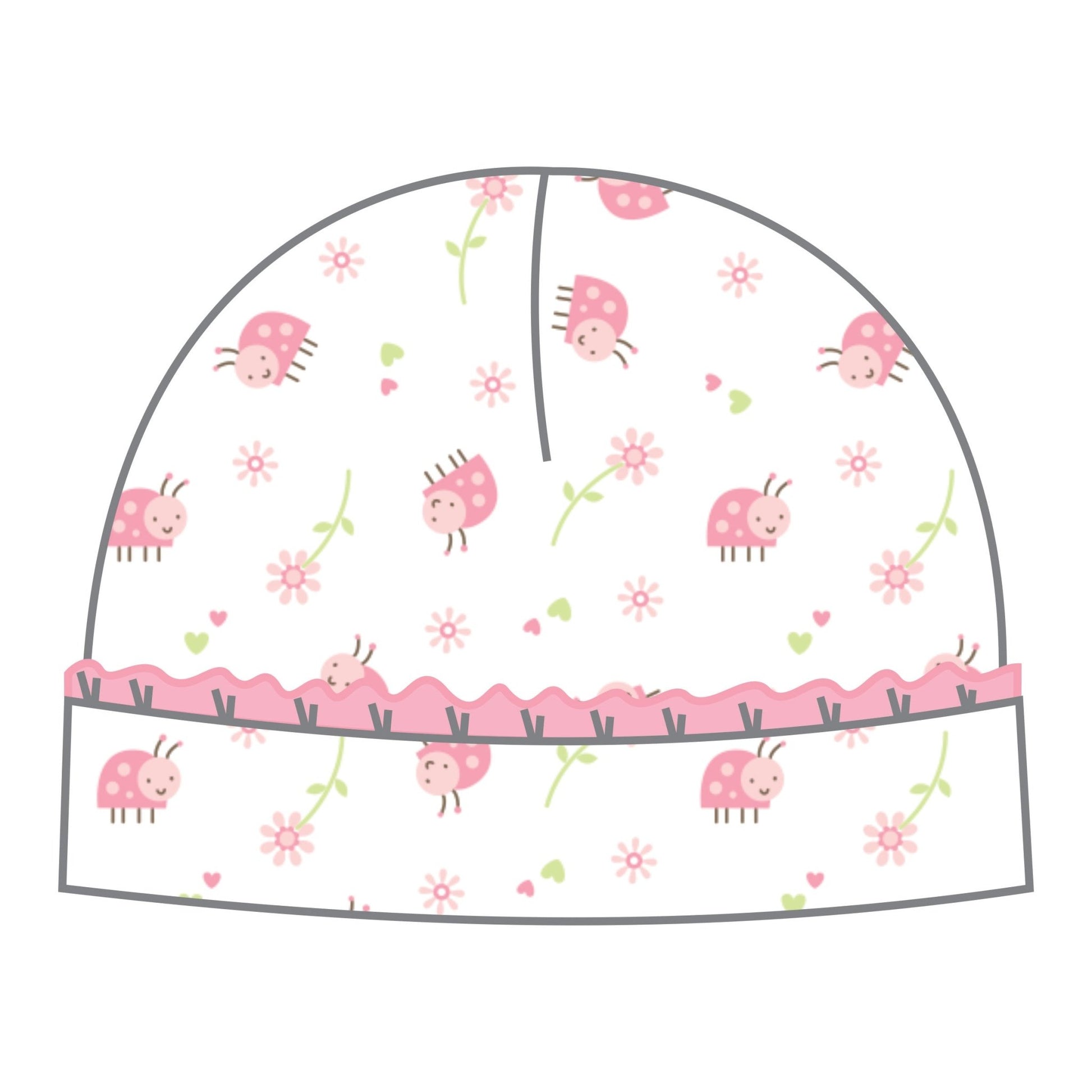 Little Lovebug Printed Ruffle Hat - Magnolia BabyHat