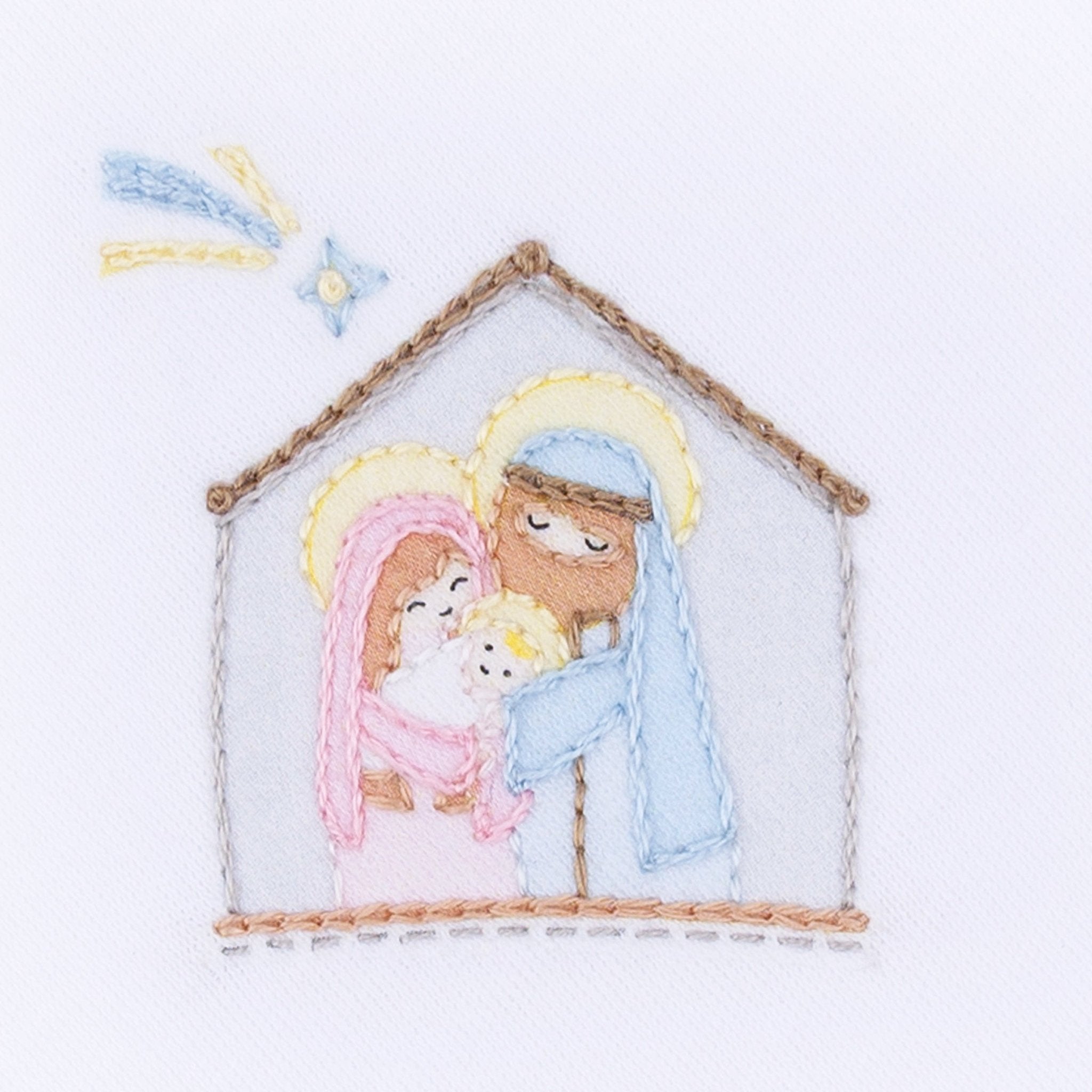 Magnolia Baby_Little Manger Hand-Embroidered Receiving Blanket_2