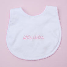  Little Sister Embroidered Bib - Magnolia BabyBib