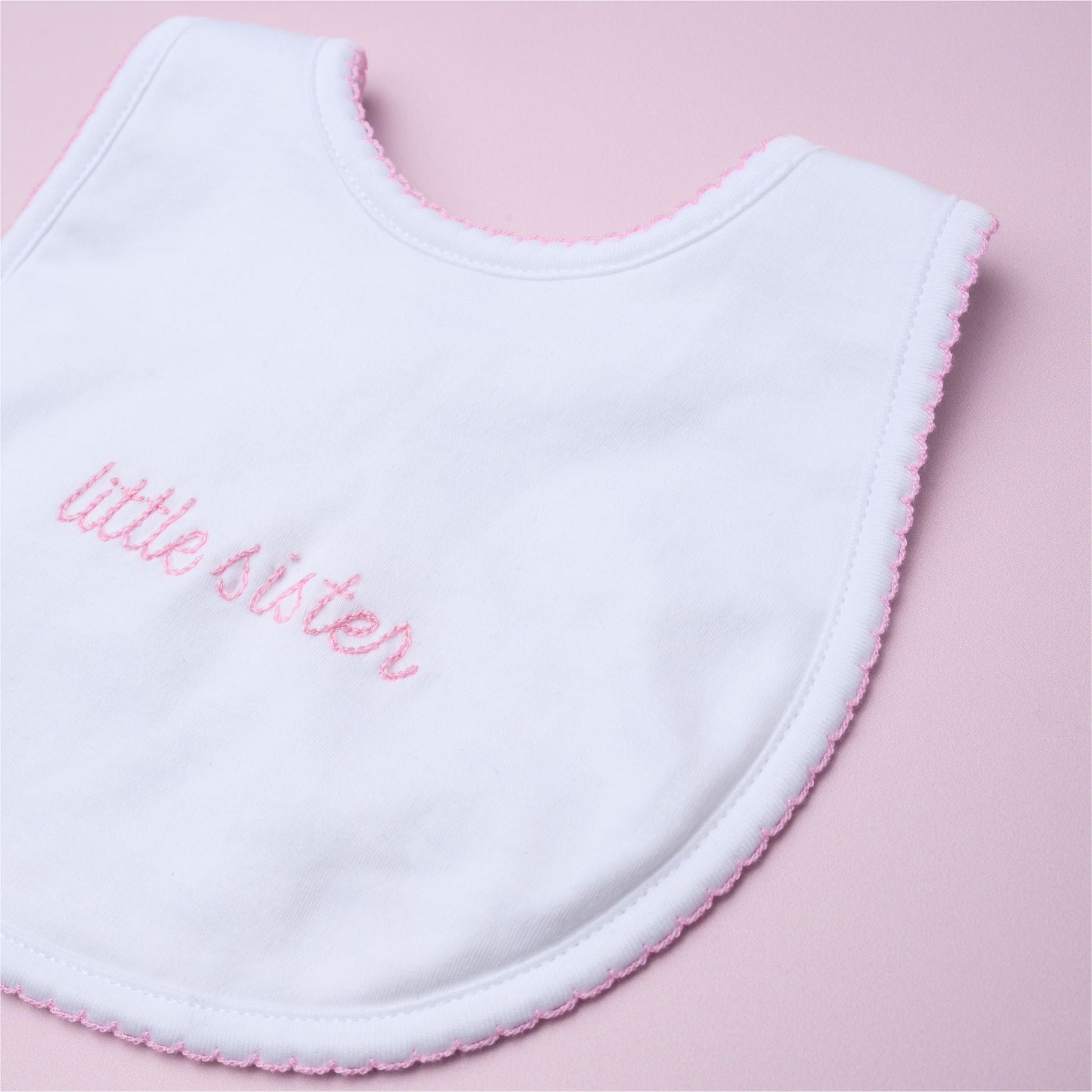 Little Sister Embroidered Bib - Magnolia Baby Bib
