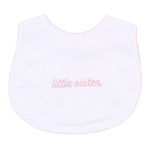  Little Sister Embroidered Bib - Magnolia BabyBib