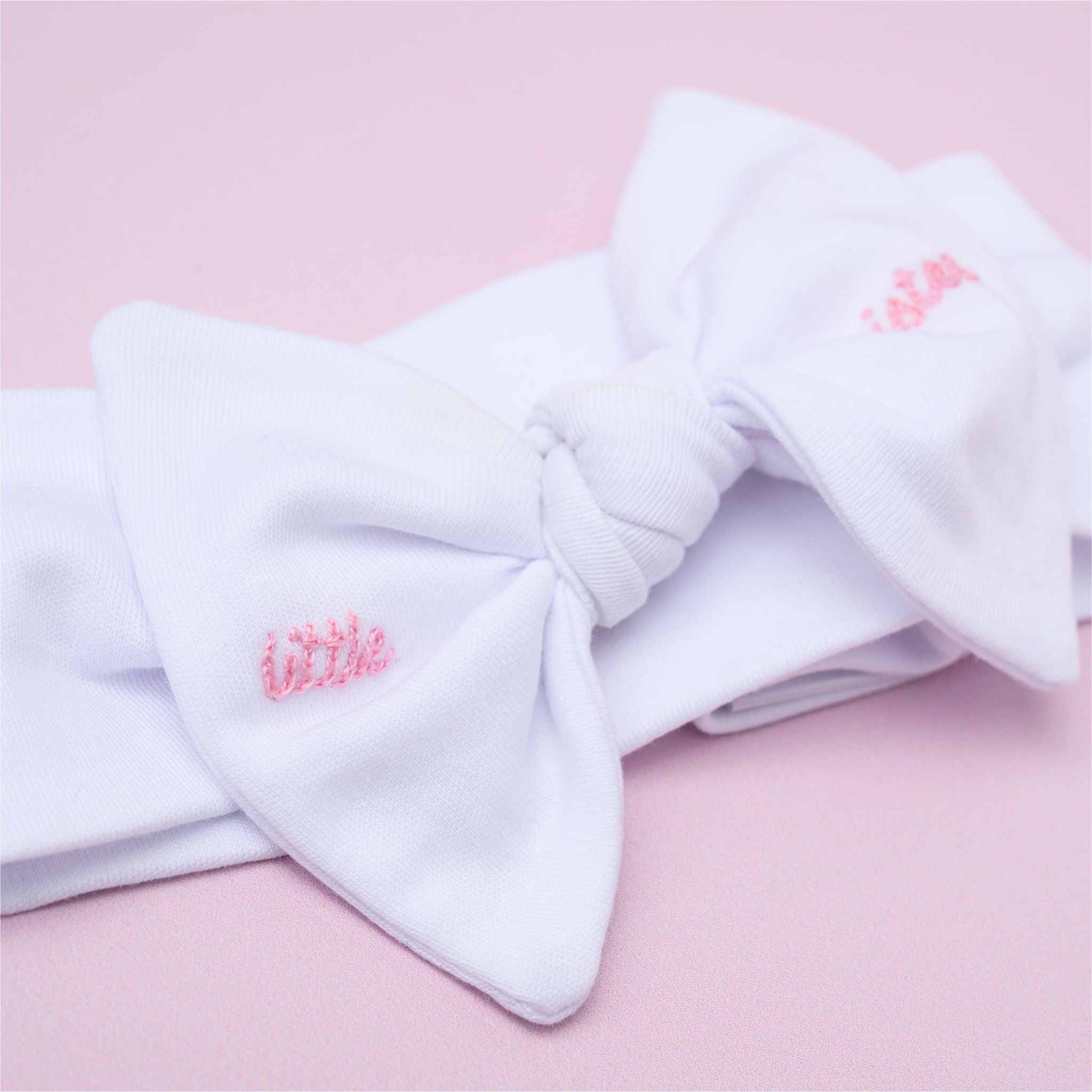 Little Sister Embroidered Headband - Magnolia Baby Headband