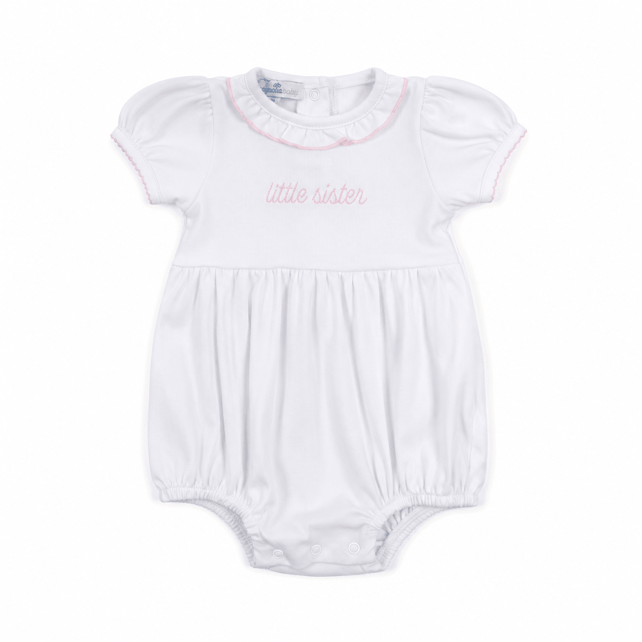 Magnolia Baby_Little Sister Embroidered Short Sleeve Ruffle Bubble_3