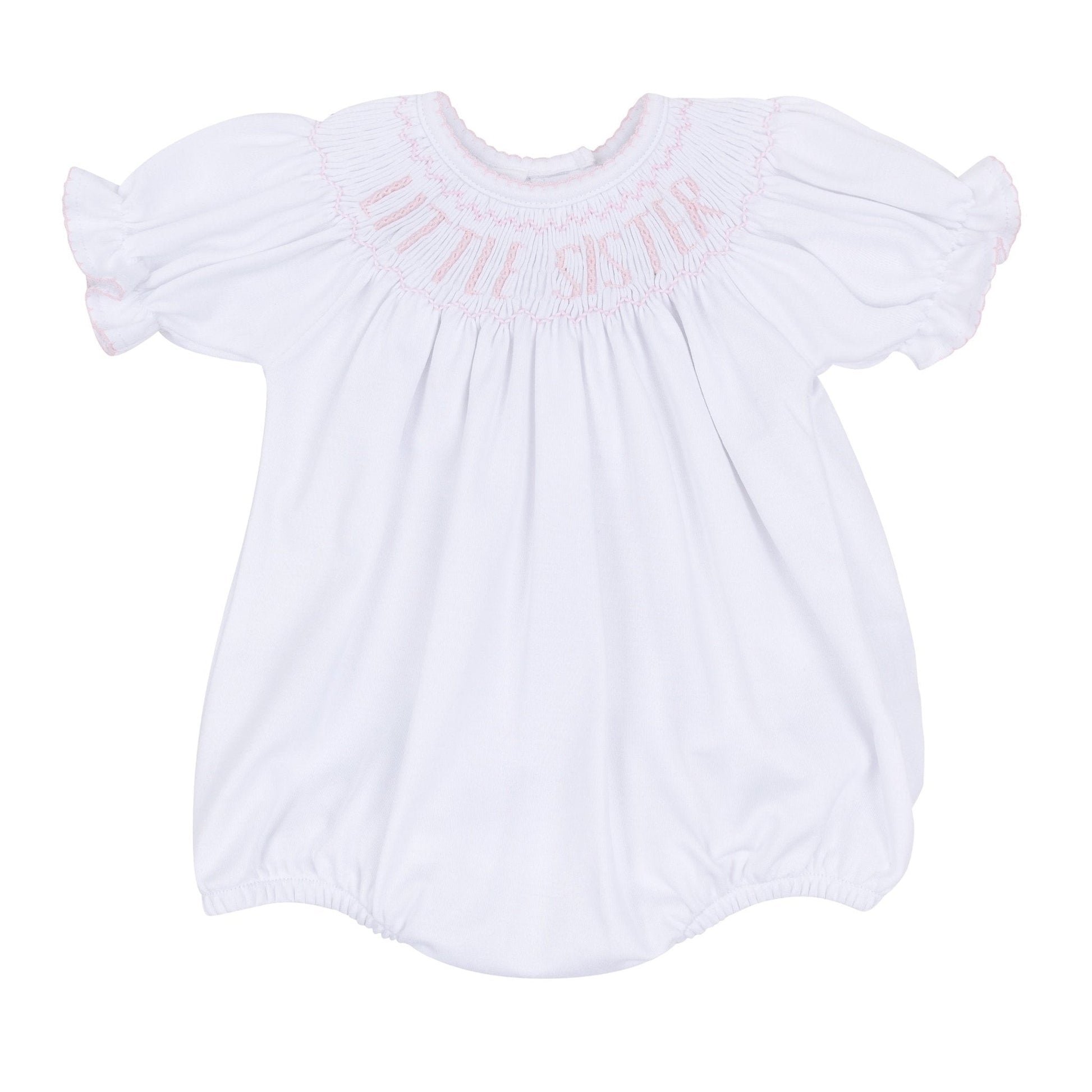 Little Sister Gift Set - Bishop Smocked Bubble - Magnolia BabyBubble Gift Set
