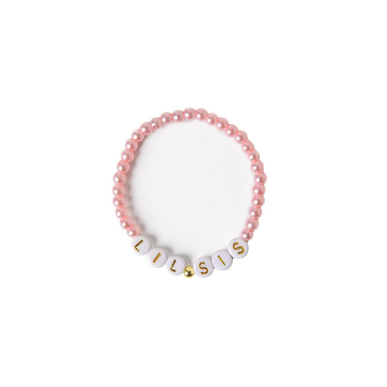 Little Sister Pink Bead Bracelet - Magnolia Baby